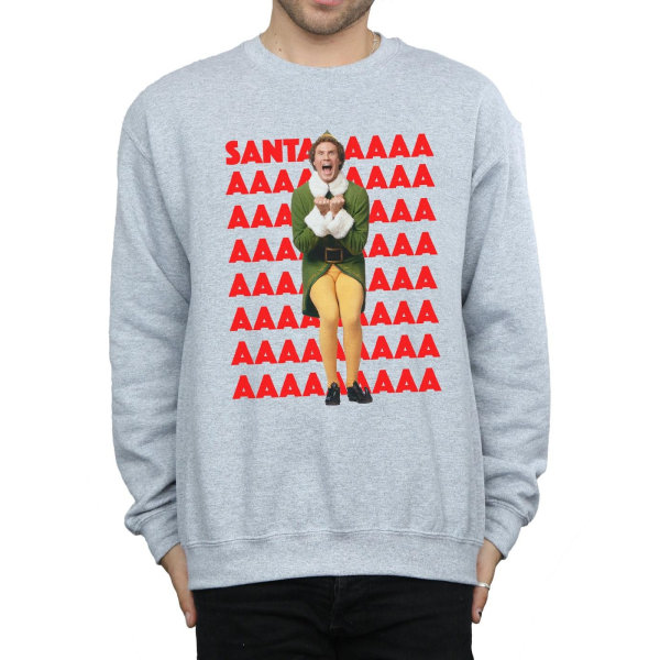 Elf Herr Buddy Santa Scream Sweatshirt XXL Sports Grey Sports Grey XXL