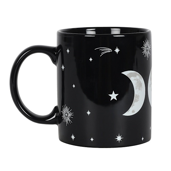 Something Different Triple Moon Mug En Storlek Svart/Vit Black/White One Size