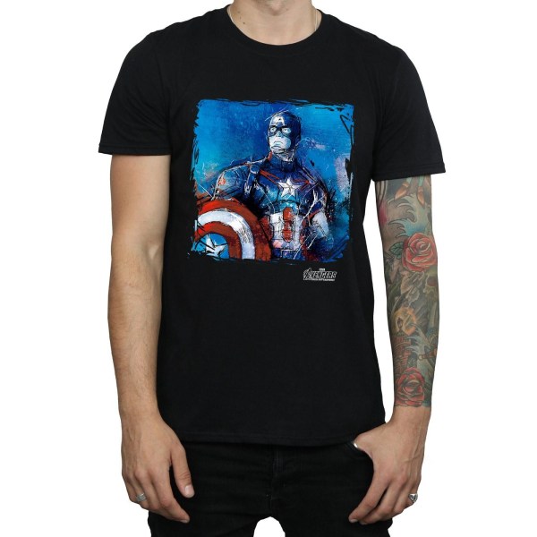 Captain America Herrkonst bomull T-shirt M Svart Black M