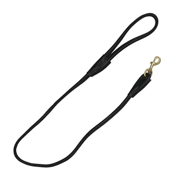 Benji & Flo Superior Roll Läder Hundkoppel En Storlek Svart/Mässing Black/Brass One Size