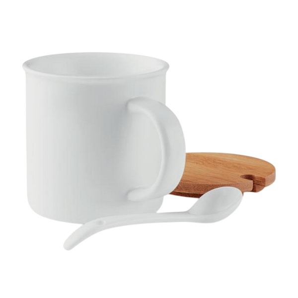 MidOcean Kenya Bambu 380ml Mugg & Sked Set One Size Vit White One Size