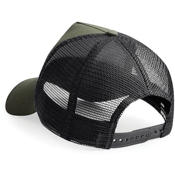 Beechfield Herr Halv Mesh Trucker Cap / Huvudbonad En Storlek Oliv Olive Green/Black One Size