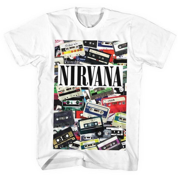 Nirvana unisex Vuxenkassetter T-shirt L Vit White L