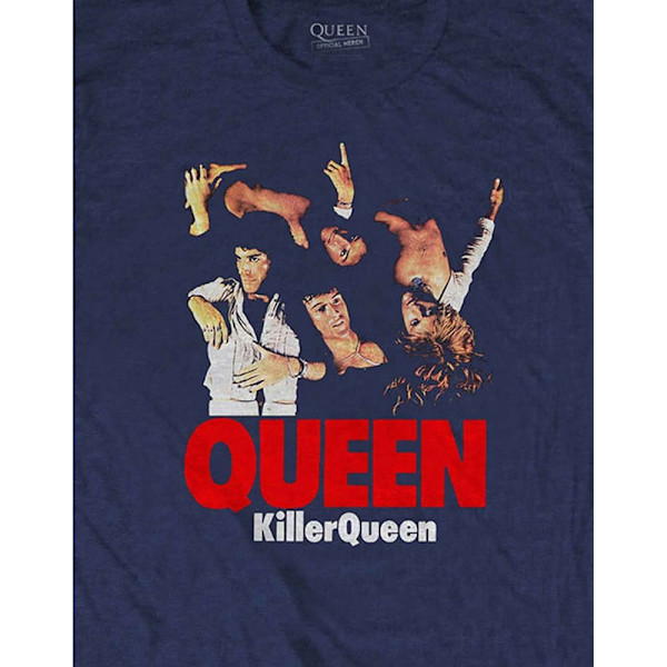 Queen Unisex Adult Killer Queen T-Shirt S Marinblå Navy Blue S