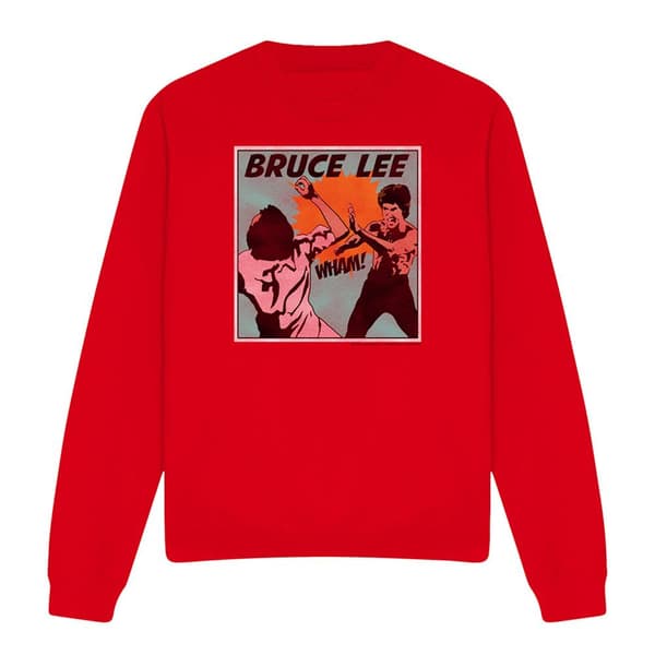 Bruce Lee Unisex Vuxen Comic Sweatshirt M Röd Red M