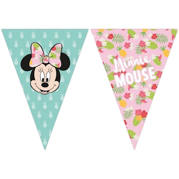 Disney Tropisk Minnie Mouse Banner En Storlek Blå/Rosa Blue/Pink One Size