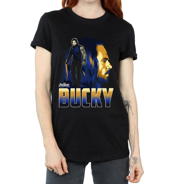 Avengers Infinity War Dam/Damer Bucky Barnes Bomullspojkvän Black M