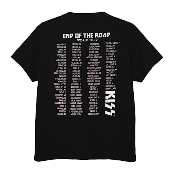 Kiss Unisex Adult End Of The Road Tour Bomull T-shirt M Svart Black M