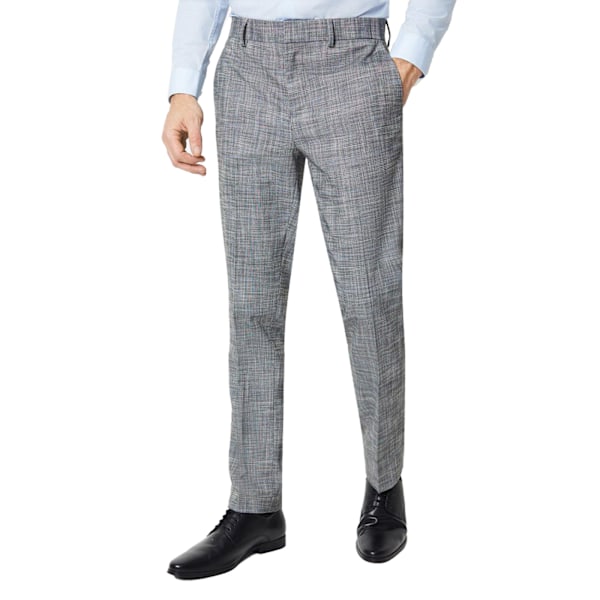 Burton herr Slub Textured bröllopskostym byxor 30R Neutral Neutral 30R