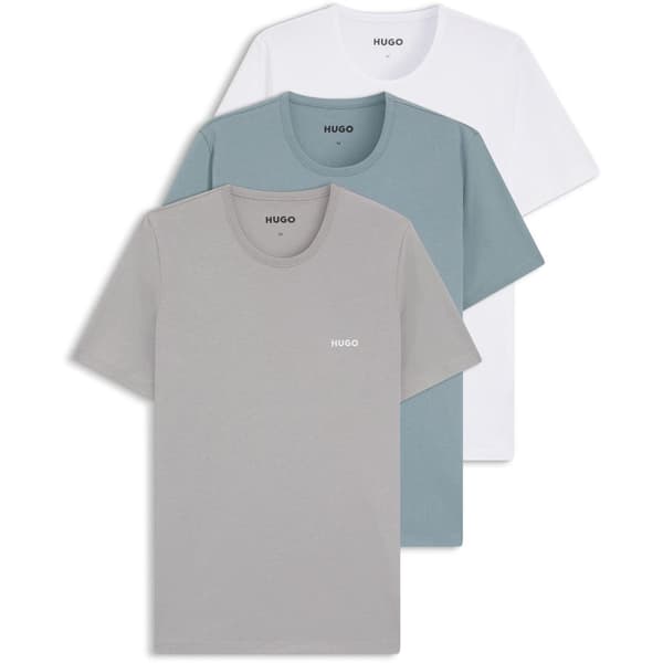 Hugo Pyjamastopp för män, enfärgad (3-pack) M Vit/Blå/Grå White/Blue/Grey M
