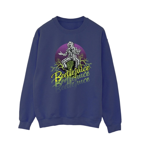 Beetlejuice Purple Circle Sweatshirt för män L Svart Black L