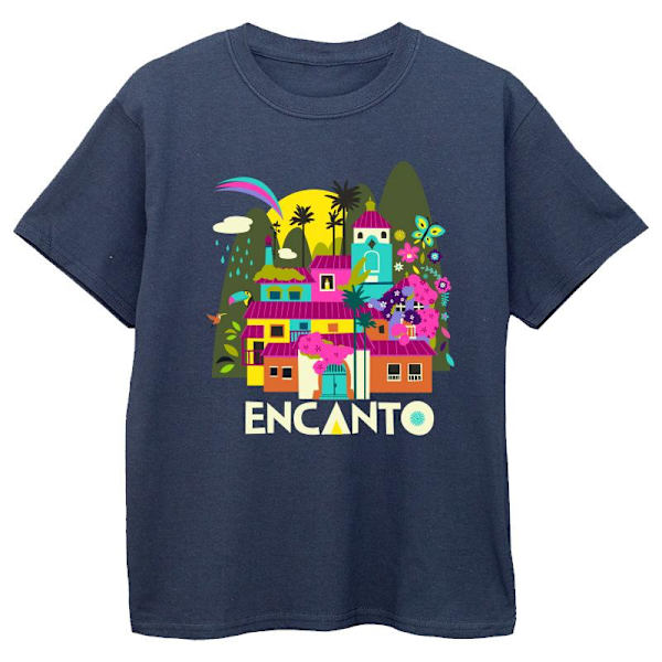 Disney Boys Encanto Many Houses T-Shirt 3-4 år Marinblå Navy Blue 3-4 Years