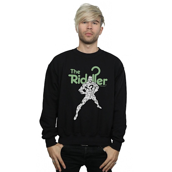 DC Comics Herr The Riddler Mono Action Pose Sweatshirt 4XL Svart Black 4XL
