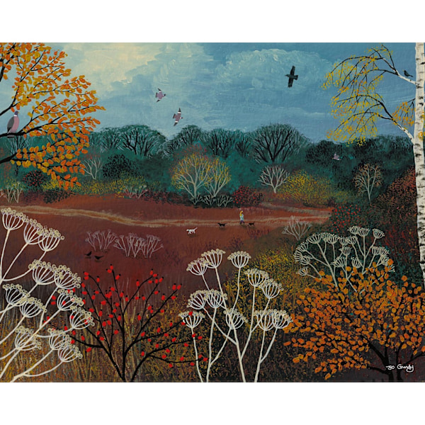 Jo Grundy Höstpromenad Canvas Print 60cm x 80cm Flerfärgad Multicoloured 60cm x 80cm