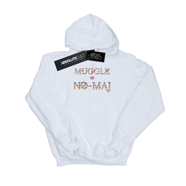 Fantastiska vidunder Mäns No Muggle No Maj Hoodie 3XL Vit White 3XL