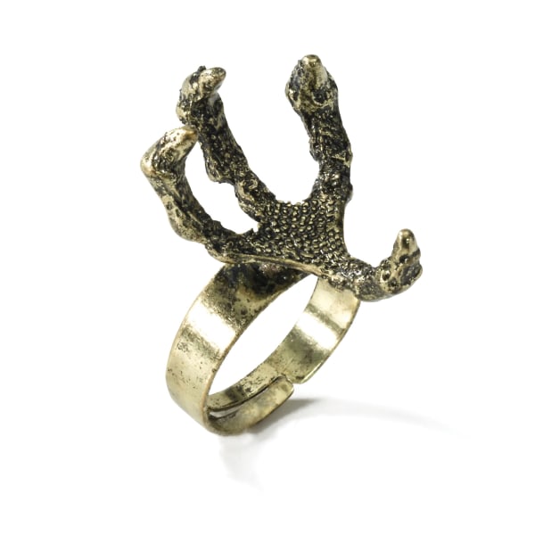 Bristol Novelty Unisex Medieval Dragon Claw Ring One Size Guld Gold One Size