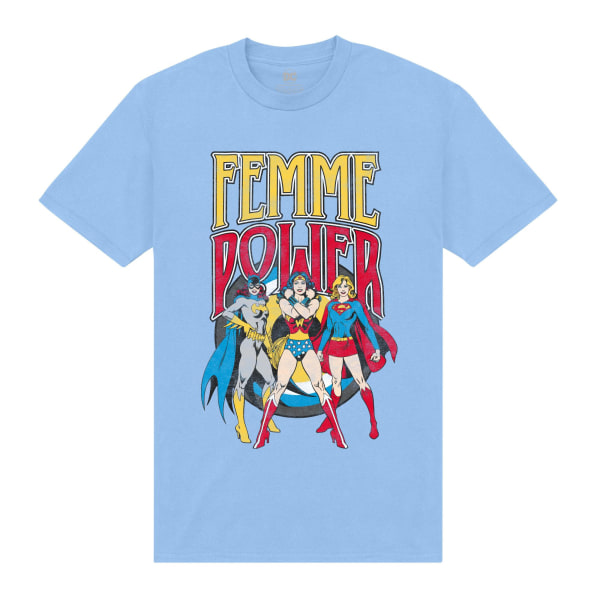 DC Comics Unisex Vuxen Femme Power Wonder Woman T-shirt XL Blå Blue XL