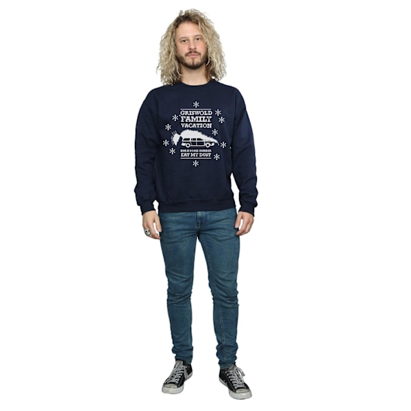 National Lampoon's Christmas Vacation Herr Eat My Dust Sweatshirt Navy Blue 3XL