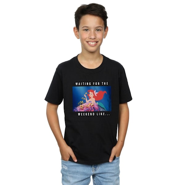 Disney Princess Boys Ariel Väntar På Helgen T-Shirt 5-6 Black 5-6 Years