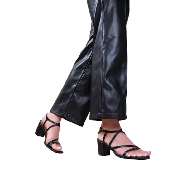 Where's That From Dam/Damer Sidra PU Crossover Strap Bred M Black 7 UK Wide
