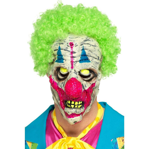 Smiffys Herr Clown UV Svartljusmask One Size Flerfärgad Multicoloured One Size