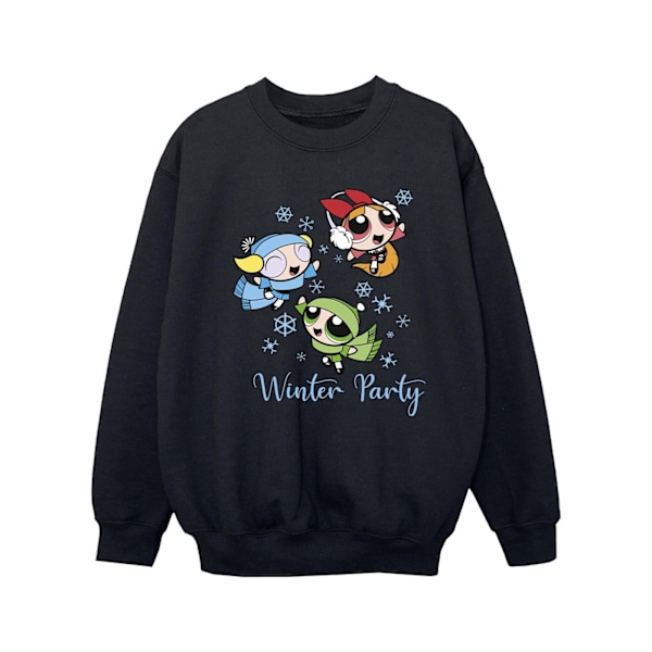Powerpuff Girls Girls Girls Vinterfest Sweatshirt 7-8 År Black 7-8 Years