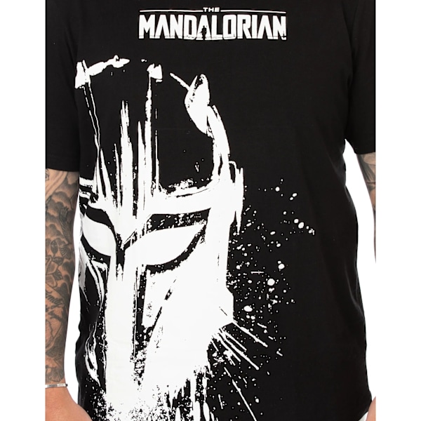 Star Wars: The Mandalorian Herr Splattered Pyjamas Set S Svart/Vit/Grå Black/White/Grey S