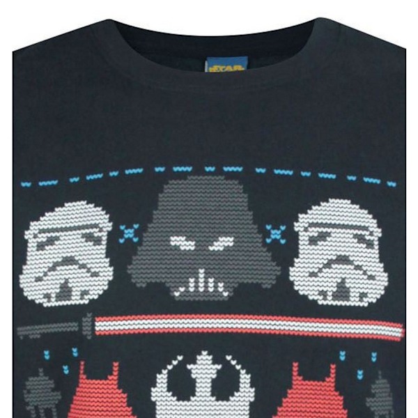 Star Wars Mäns Dark Side Fair Isle Jultröja S Blå Blue S