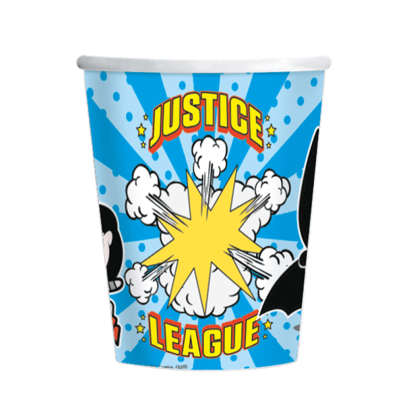 Justice League Paper Party Cup (paket med 8) En one size blå/gul Blue/Yellow One Size
