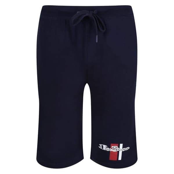 Ben Sherman Herr Logotyp Relaxed Fit Sweatshorts S Marinblå Navy S
