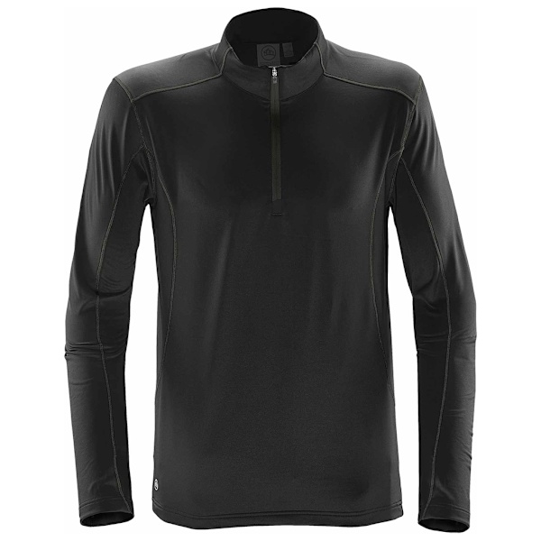 Stormtech Mens Pulse Zip Neck Fleece Top XXL Svart/Kol Black/Carbon XXL