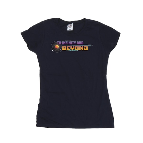 Disney Dam Lightyear Infinity And Beyond Text Bomull Navy Blue L