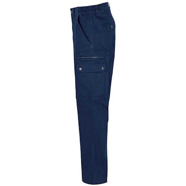 SOLS Herr Docker Stretch Cargo Byxor 32R Marinblå Navy 32R