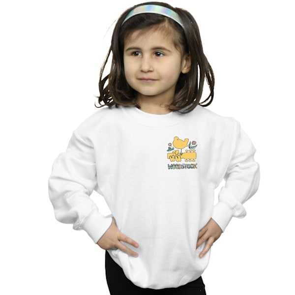 Woodstock Girls Breast Logo Sweatshirt 9-11 år Vit White 9-11 Years