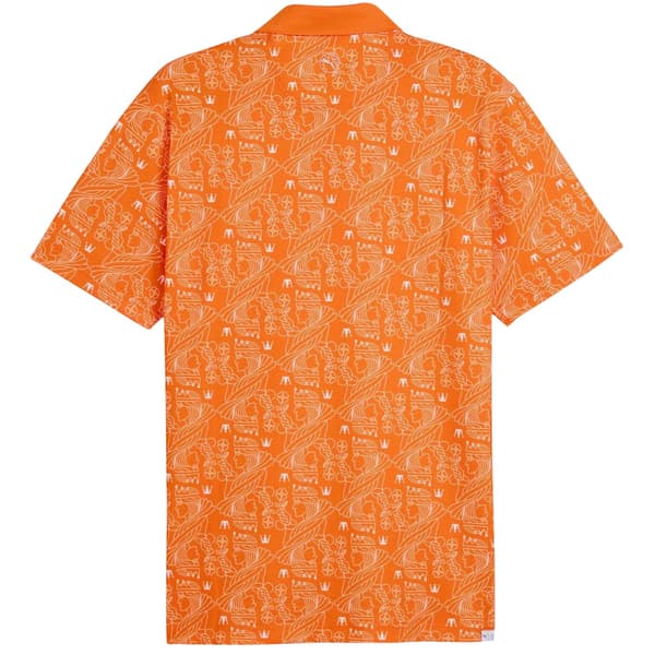 Puma Herr Royal Crest Pique Golf Pikétröja M Orange Orange M