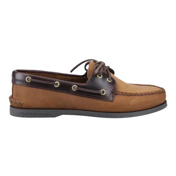 Sperry Herr Autentiska 2 Läder Båtskor 8.5 UK Brun Combo Brown Combo 8.5 UK