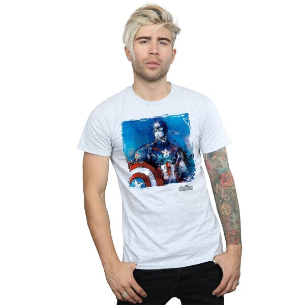 Captain America Herrkonst bomull T-shirt 3XL sportgrå Sports Grey 3XL