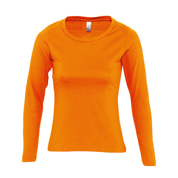 SOLS Majestic Långärmad T-shirt dam/dam S Orange Orange S