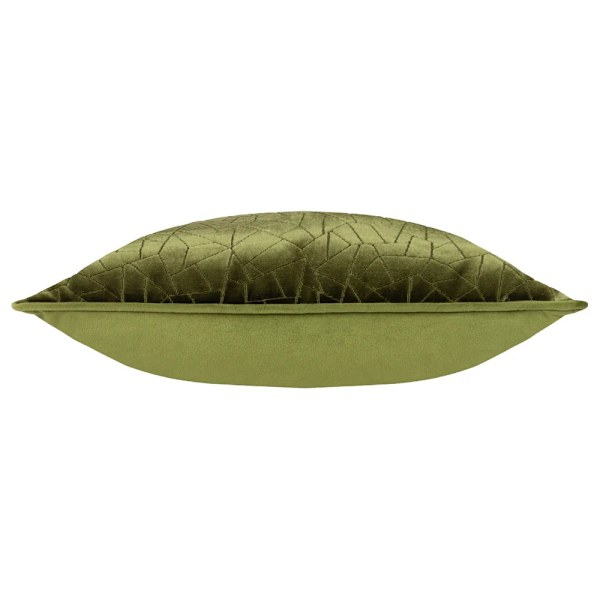 Hoem Malans Piped Velvet Kuddfodral 45cm x 45cm Oliv Olive 45cm x 45cm
