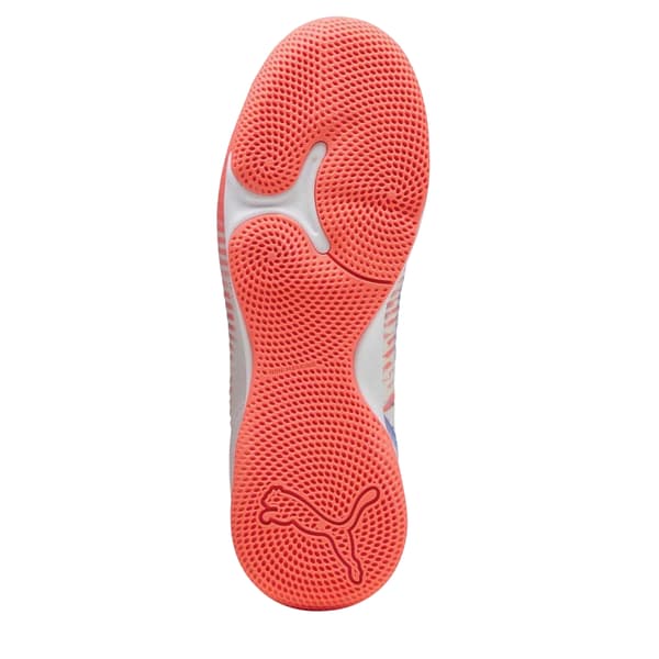 Puma Barn/Kids Future 8 Match Mid Cut Flat Inomhusfotboll White/Black/Glowing Red 4.5 UK