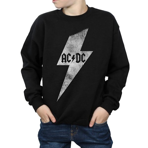 AC/DC Pojkar Lightning Bolt Sweatshirt 7-8 År Svart Black 7-8 Years