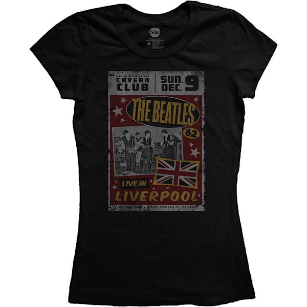 The Beatles Dam/Kvinnor Live In Liverpool T-Shirt L Svart Black L