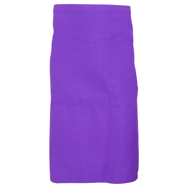 Dennys Vuxen Unisex Catering Midjeförkläde Med Ficka (2-pack) Purple One Size