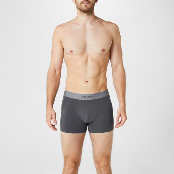 Firetrap Herr Logo Boxershorts (2-pack) XL Grå/Gråmelerad Grey/Grey Marl XL