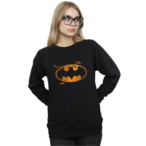 DC Comics Dam/Dam Batman Halloween Logotyp Tröja S Svart Black S