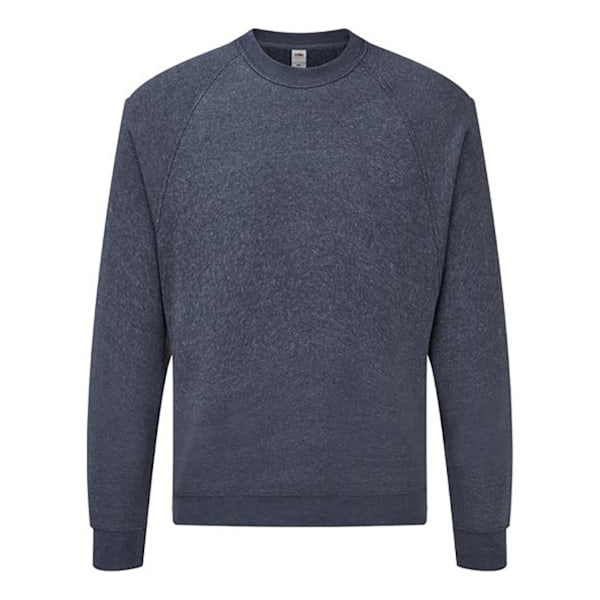 Fruit Of The Loom Vuxen Unisex Klassisk Raglan Sweatshirt S Hea Heather Navy S