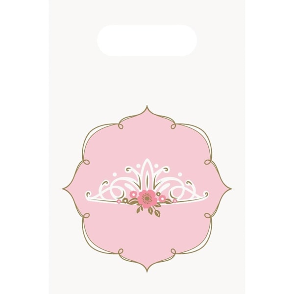 Amscan Princess For A Day Papperspåsar för födelsedagsfest (8-pack) White/Pink One Size