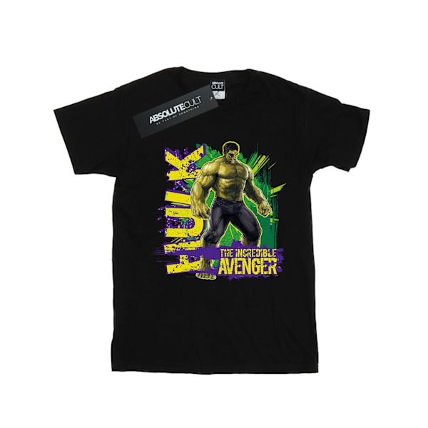 Hulk Dam/Damer Otrolig Avenger Pojkvän T-shirt 3XL Svart Black 3XL