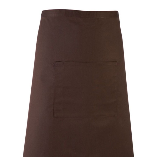 Premier Unisex Färger Bar Apron / Arbetskläder (Lång Continental S Brown One Size