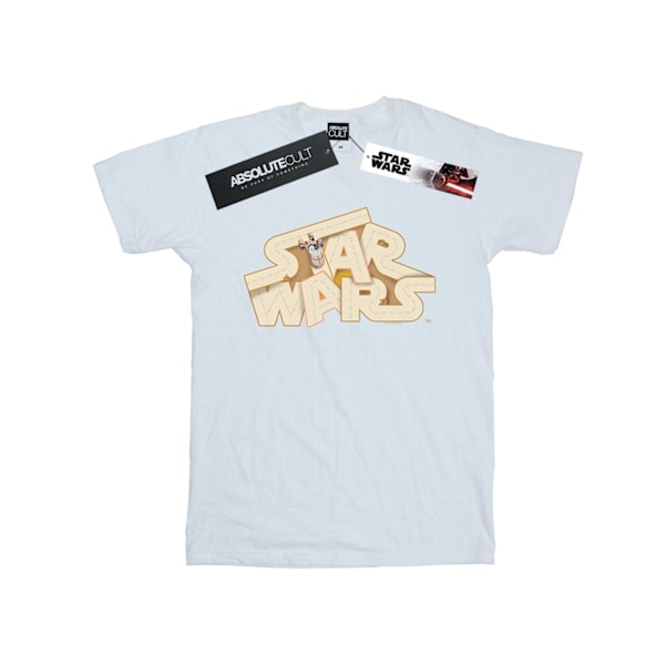 Star Wars Herr Tatooine Jumble Logo T-Shirt M Vit White M